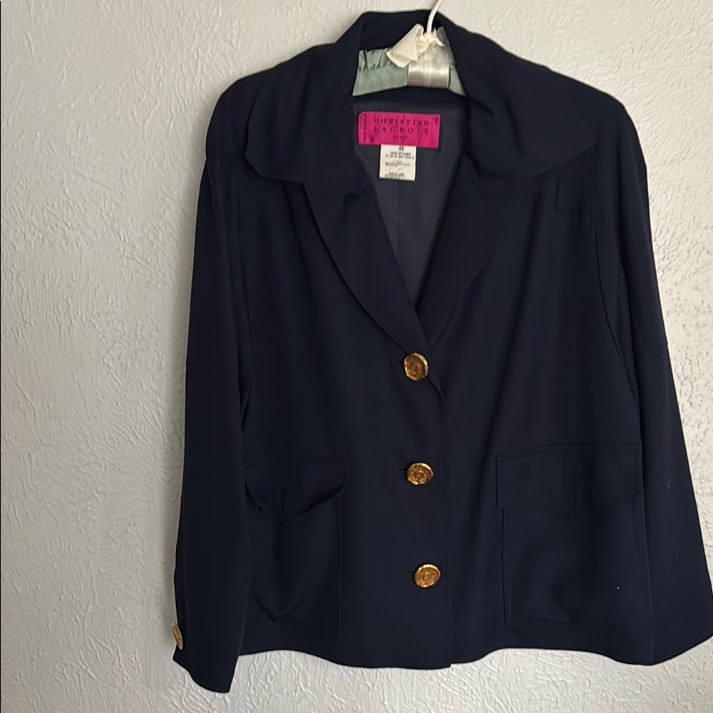 Christian Lacroix Paris Vintage Size 44 or us size 12 viscose silk blend